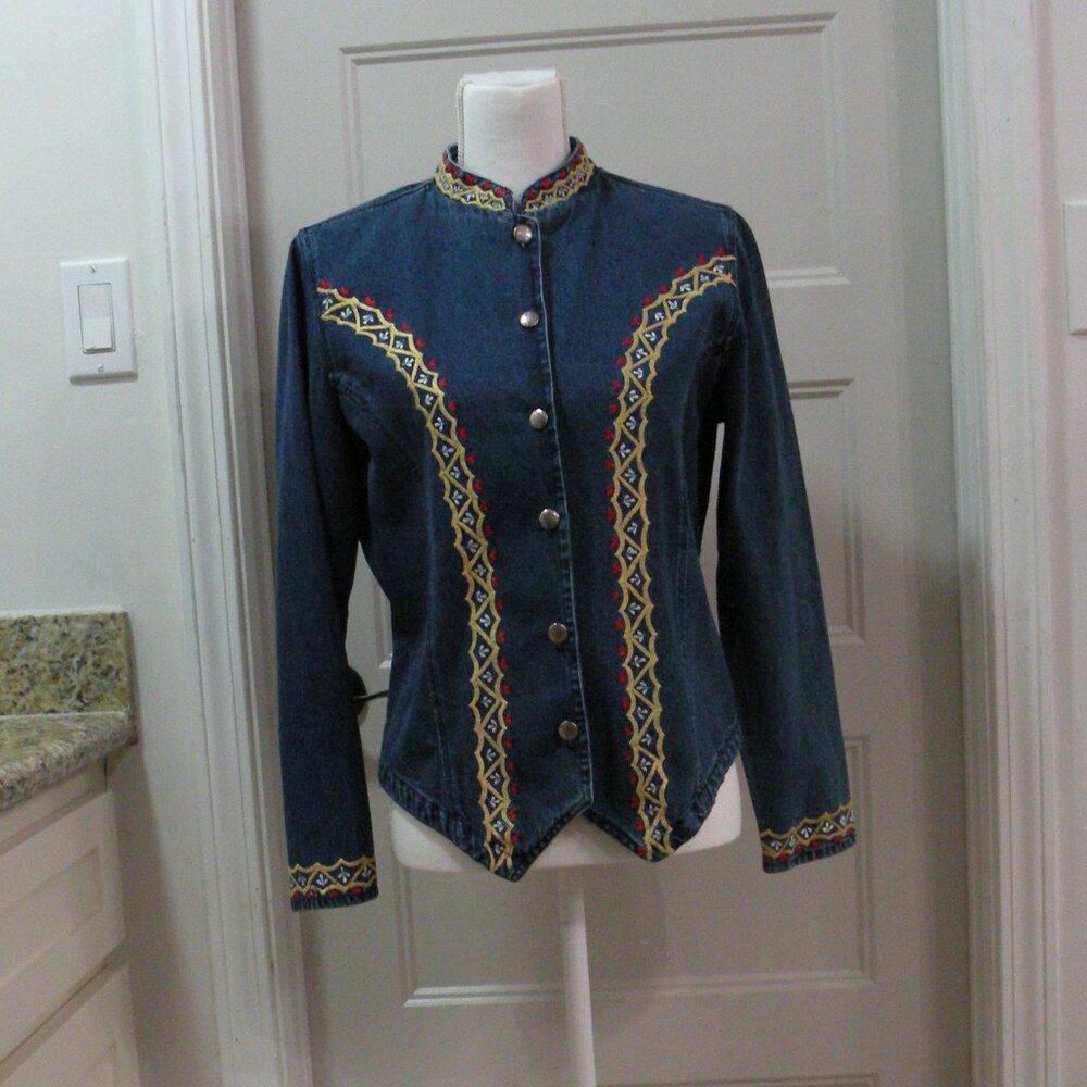 Ellen Richman_S_used_denim with pattern heart design
